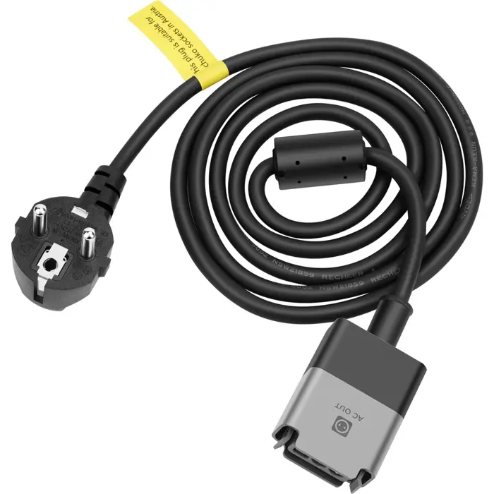 EcoFlow AC charging cable (Wieland) (black, for Powerstation DELTA / RIVER)