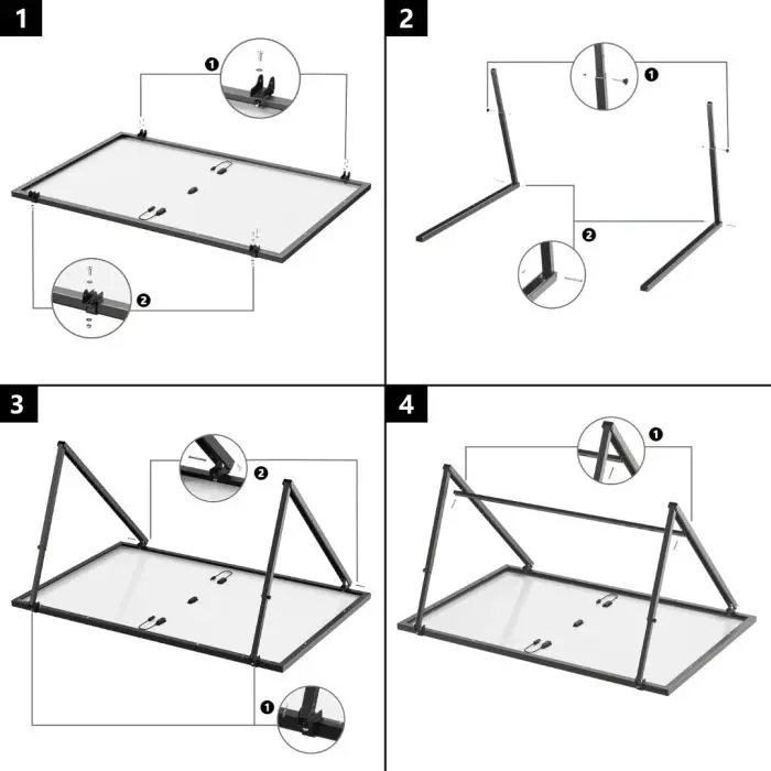 EcoFlow adjustable floor or hanging bracket for solar panel