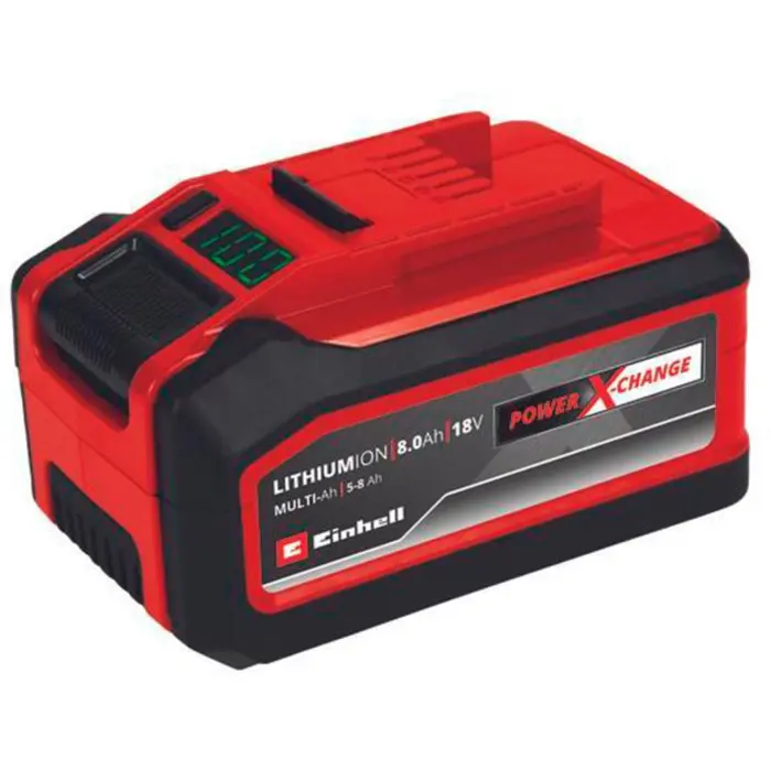 Einhell battery Power-X-Change Plus Multi-Ah 18V 5.0 - 8.0Ah (red/black, Multi-Ah technology)