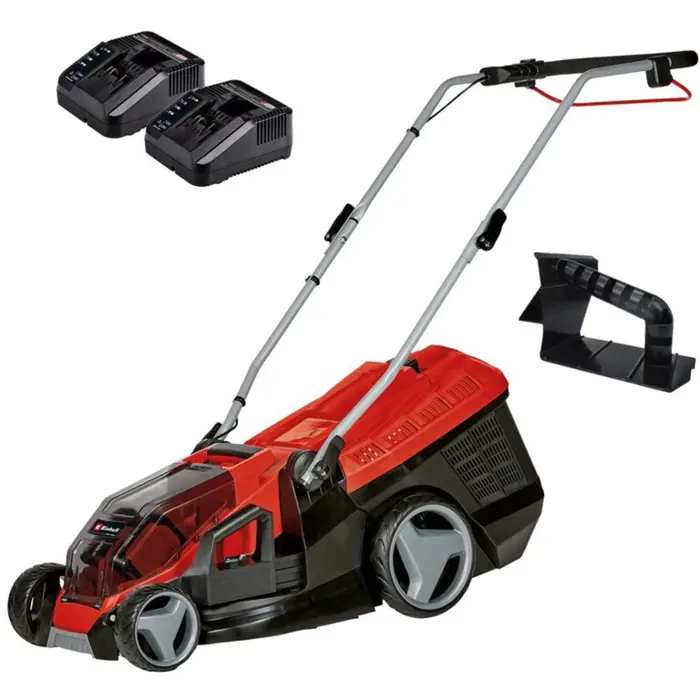 EINHELL Cordless Lawnmower GE-CM 36/36 Li M - Solo, 36Volt (2x18V) red/black, without battery and charger