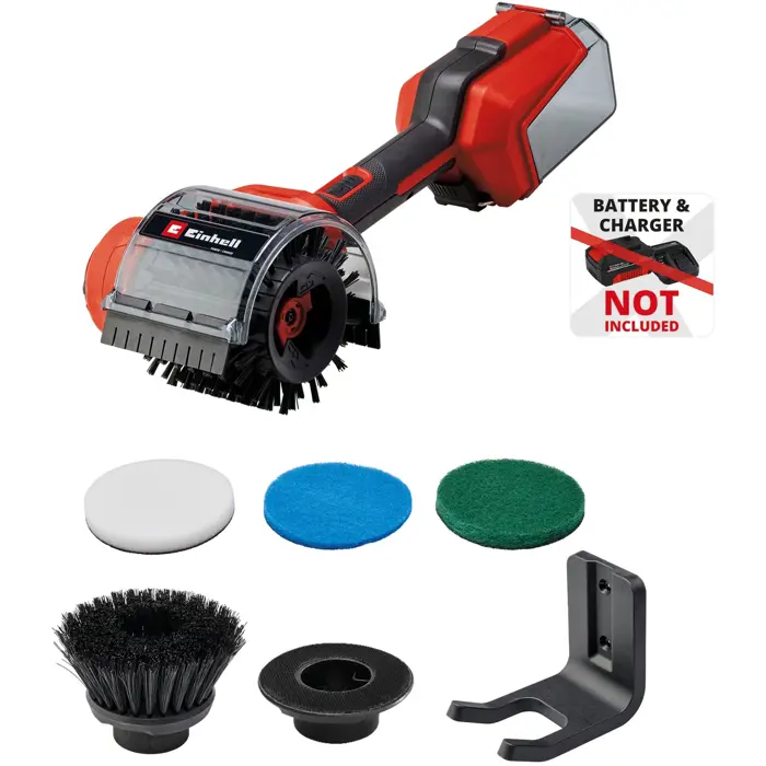 Einhell cordless surface brush PICOBELLA 18/90, weed remover (red/black, without battery and charger)
