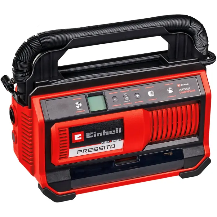 Einhell Power X-Change Cordless Compressor PRESSITO 18/25, 18 Volt (red/black, without battery and charger)