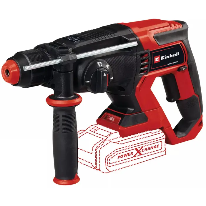 EINHELL Power X-Change Cordless Hammer Drill TE-HD 18/20 Li - Solo, 18 Volt, black/red, without battery and charger, in case