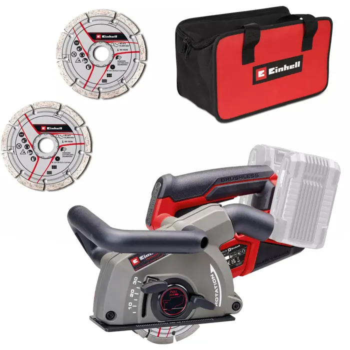 EINHELL Professional Cordless Wall Chaser TP-MA 36/30 Li BL-Solo, 36 Volt (2x18 V) red/black, without battery and charger