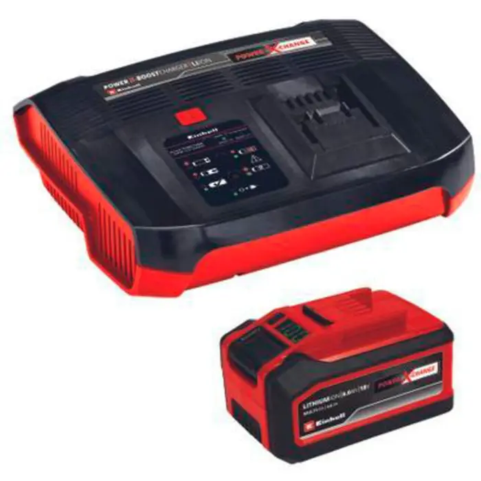 Einhell PXC starter kit, Power-X-Change charger Power X-Boostcharger 6A (black/red, including battery Power-X-Change 18V 4-6Ah)