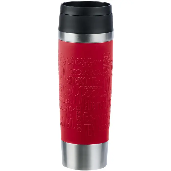Emsa TRAVEL MUG Classic Grande thermal mug (dark red/stainless steel, 0.5 liters)
