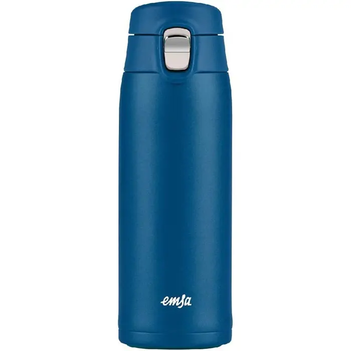 Emsa TRAVEL MUG light thermal mug 0.4 liters (dark blue, flip lid)