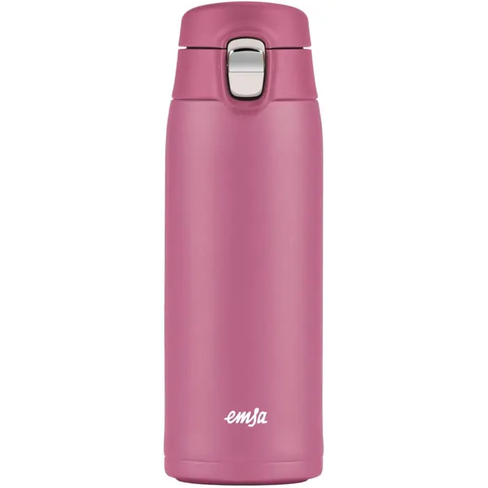 Emsa TRAVEL MUG light thermal mug 0.4 liters (pink, flip lid)