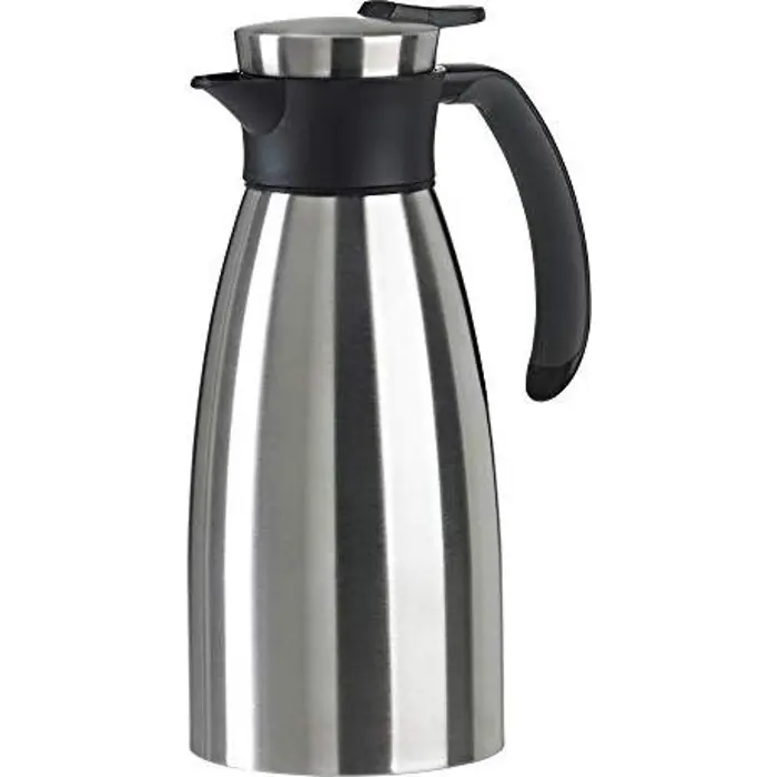 Emsa Vacuum jug SOFT GRIP, 1 liter (stainless steel/black, Quick Tip closure)