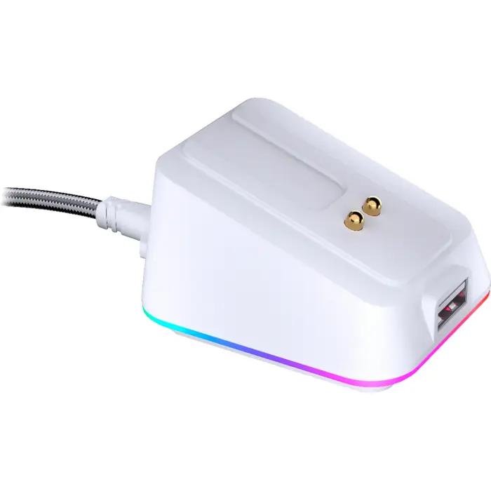 ENDORFY Mouse Dock White, for LIV Wireless, LIV Plus Wireless, charging station white, cable 1.8 meters