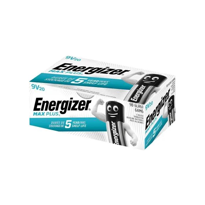 Energizer Max Plus 6LR61 9V-Block Batterie 20er Karton