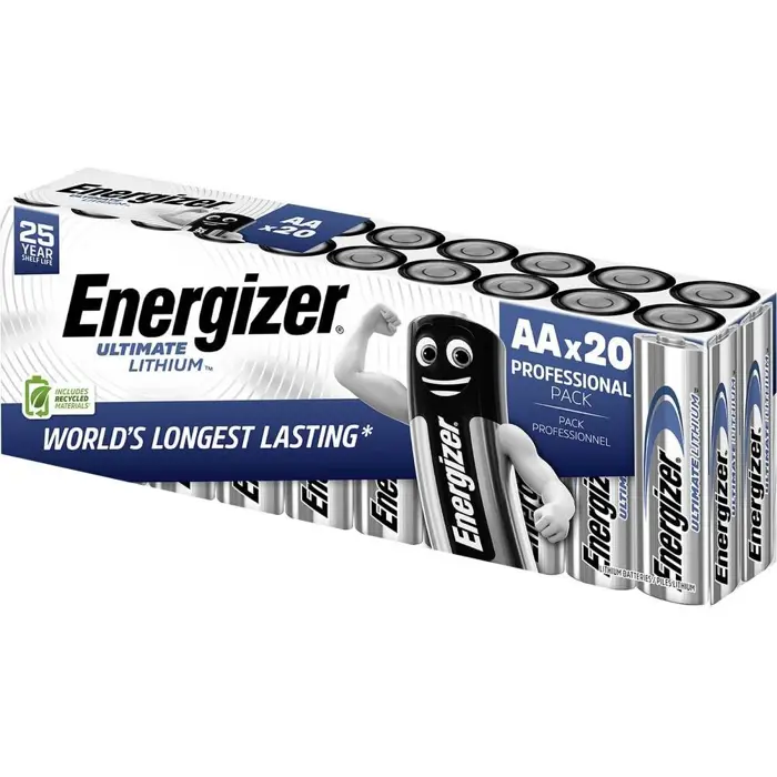 Energizer Ultimate Lithium L91 Mignon AA Batterie 20er Box