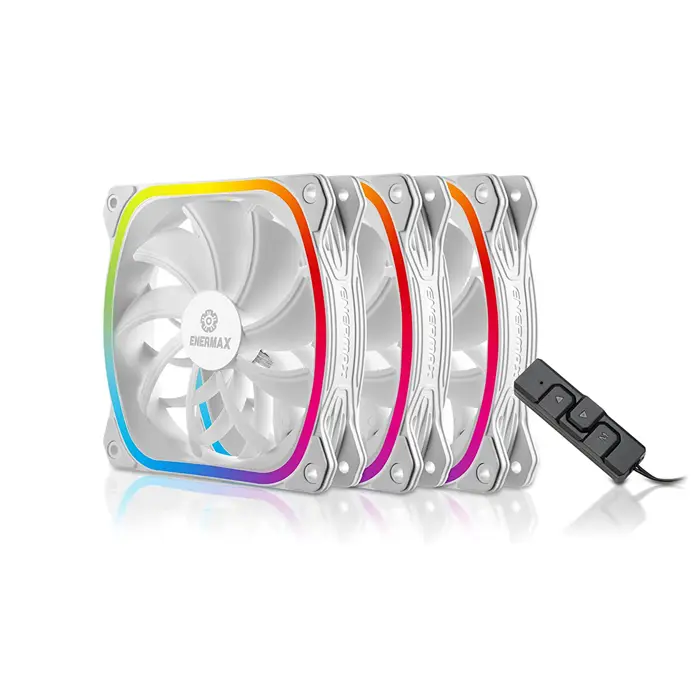 Enermax SquA RGB White 3 Pack 120x120 - UCSQARGB12P-W-BP3