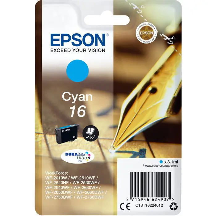 Epson - cyan - 16 - C13T16224012 - DURABrite