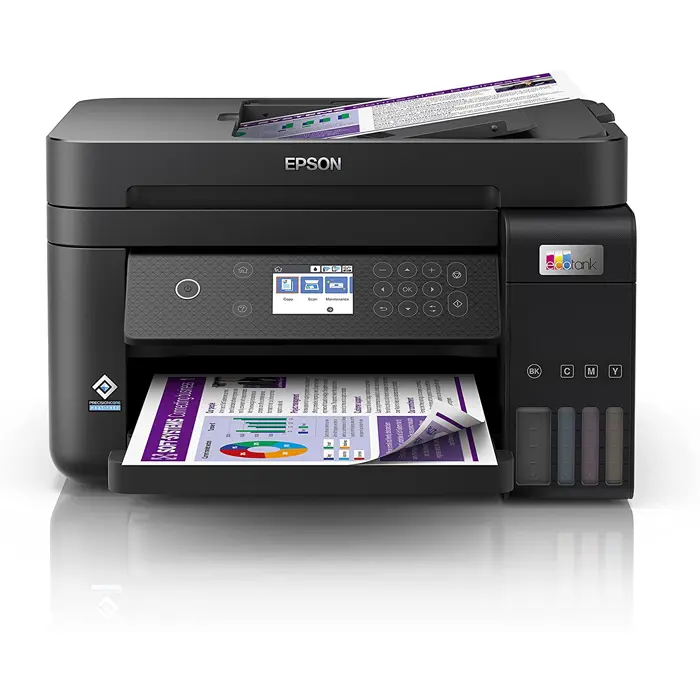 Epson EcoTank ET-3850, multifunction printer (black, scan, copy, USB, LAN, WLAN)