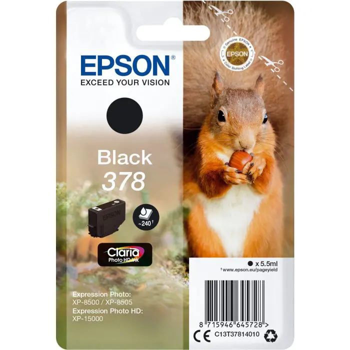 Epson ink black C13T37814010