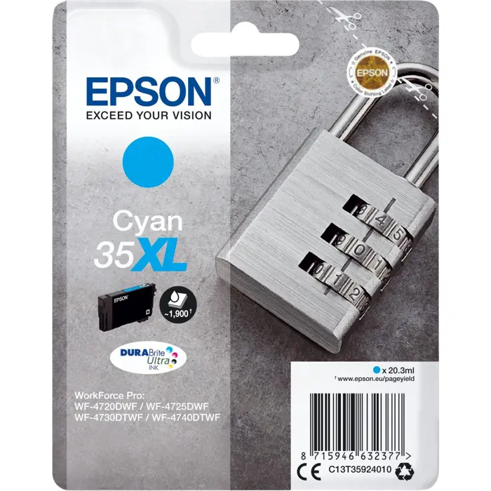 Epson ink cyan 35XL (C13T35924010) DURABrite Ultra