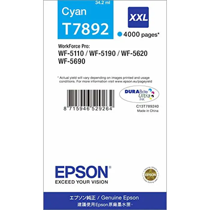 Epson ink Cyan XXL C13T789240