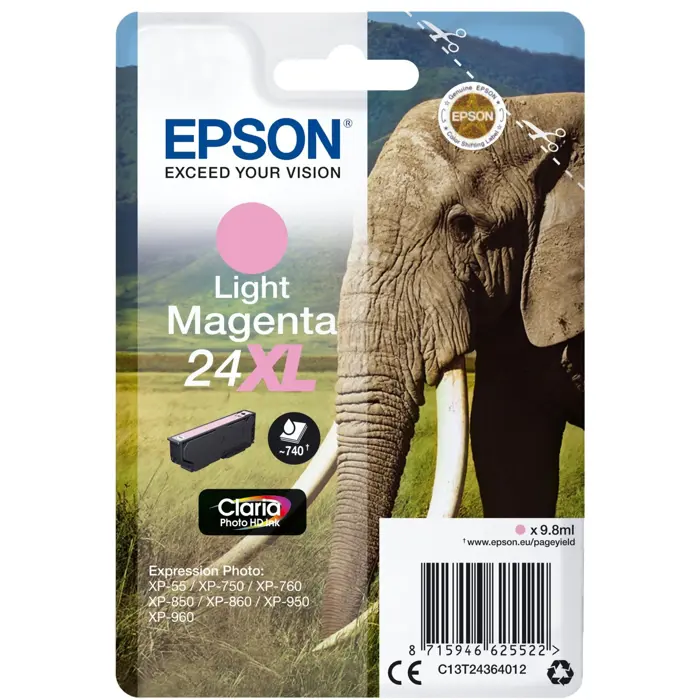 Epson ink light magenta 24XL (C13T24364012) Claria Photo HD