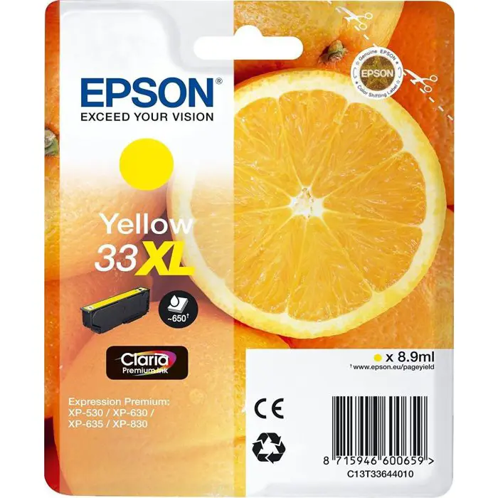 Epson ink yellow C13T33644012