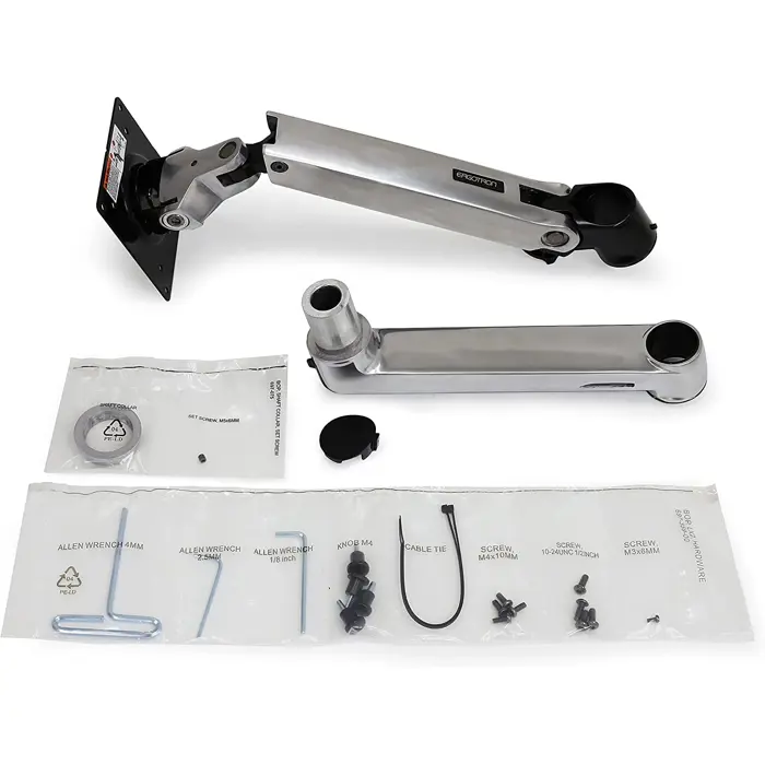 Ergotron Extension and Ring Kit for LX Monitor Arm Attachment/Mounting (Silver)