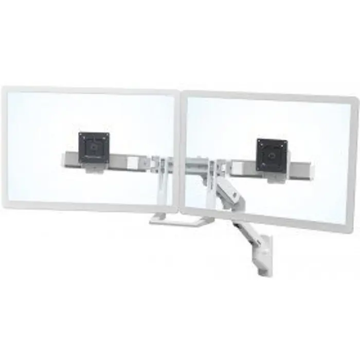 Ergotron HX Dual Monitor Arm, Wall Mount (White)