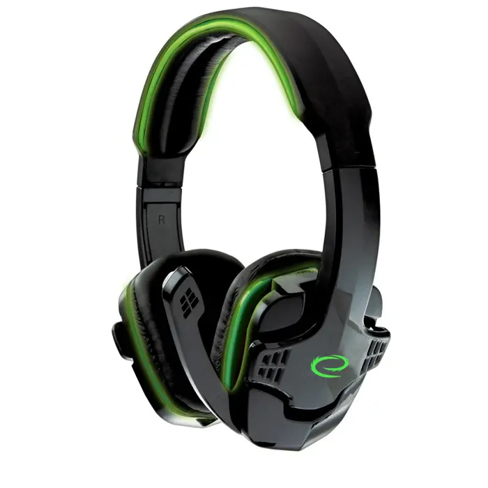 Esperanza EGH310G Headphones with microphone Headband Black, Green