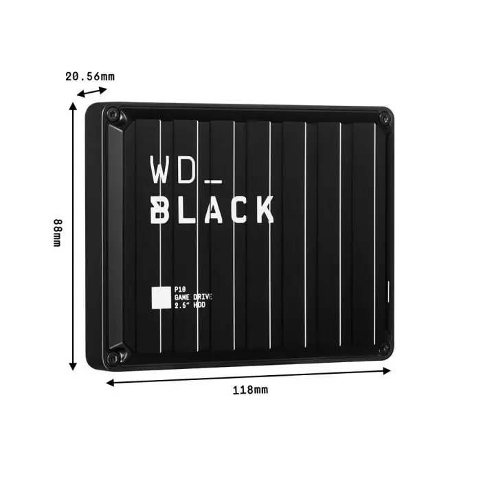 External hard drive WD BLACK P10 2TB USB 3.0, black