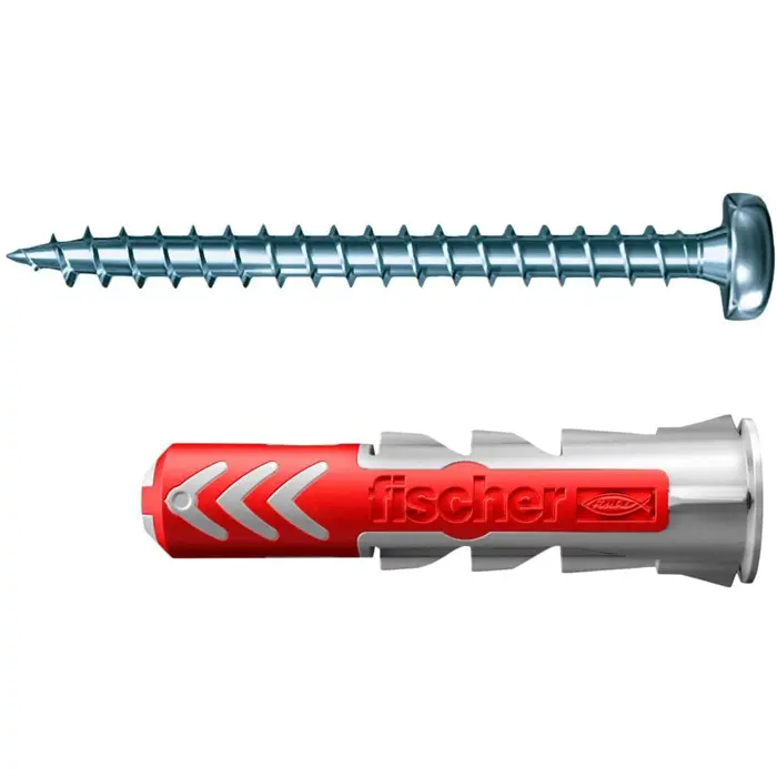 fischer dowel DUOPOWER 6x30 S PH TX (light grey/red, 200 pieces, with screw)
