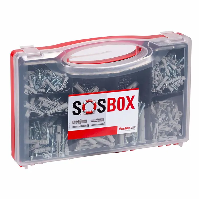 Fischer SOSBOX Dowel S plus FU with screws - light gray - 360-part