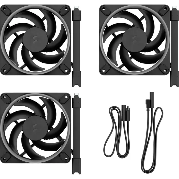 Fractal Design Fractal D. Momentum 12 RGB 3-pack Black (black, 120 mm)