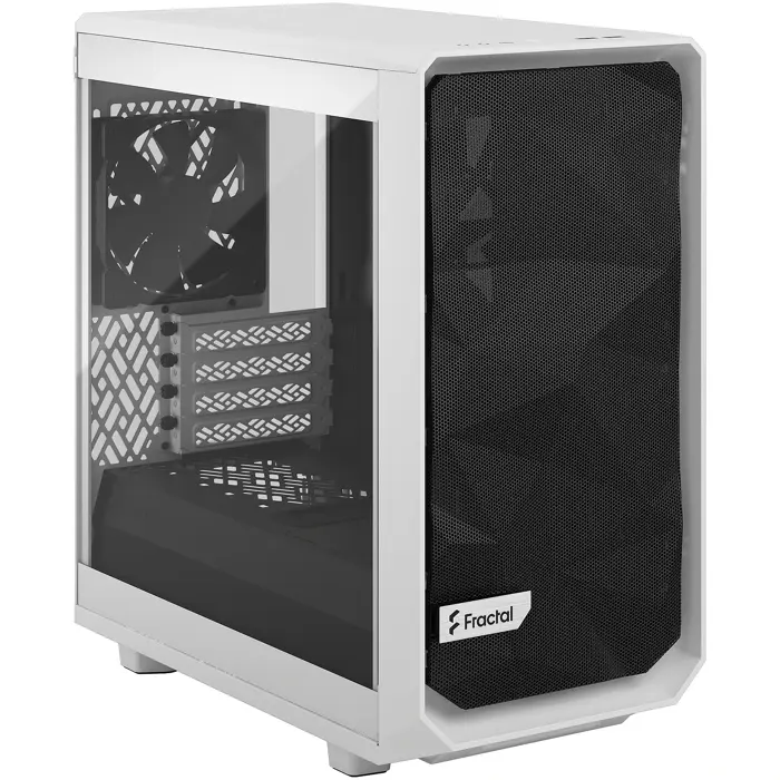 Fractal Design Meshify 2 Mini Micro-ATX Gehäuse - Tempered Glass, weiß-FD-C-MES2M-02