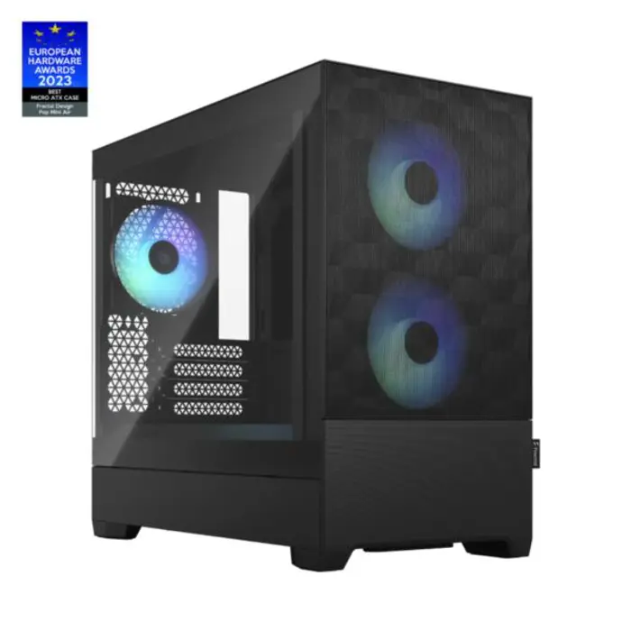 Fractal Design Pop Mini Air RGB Black TG Clear, FD-C-POR1M-06