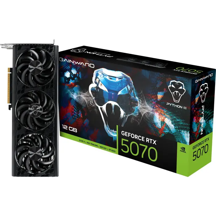 Gainward GeForce RTX 5070 Python III (DLSS 4, 3x DisplayPort, 1x HDMI 2.1)