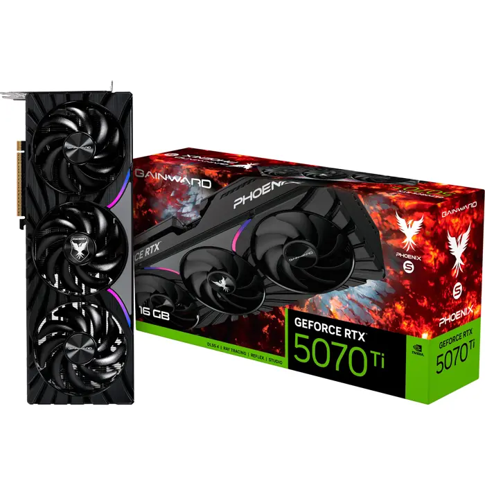 Gainward GeForce RTX 5070 Ti Phoenix-S, graphics card DLSS 4, 3x DisplayPort, 1x HDMI 2.1