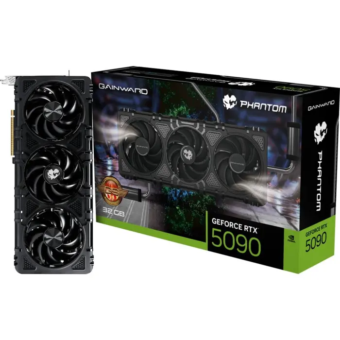 Gainward GeForce RTX 5090 Phantom GS, graphics card DLSS 4, 3x DisplayPort, 1x HDMI 2.1