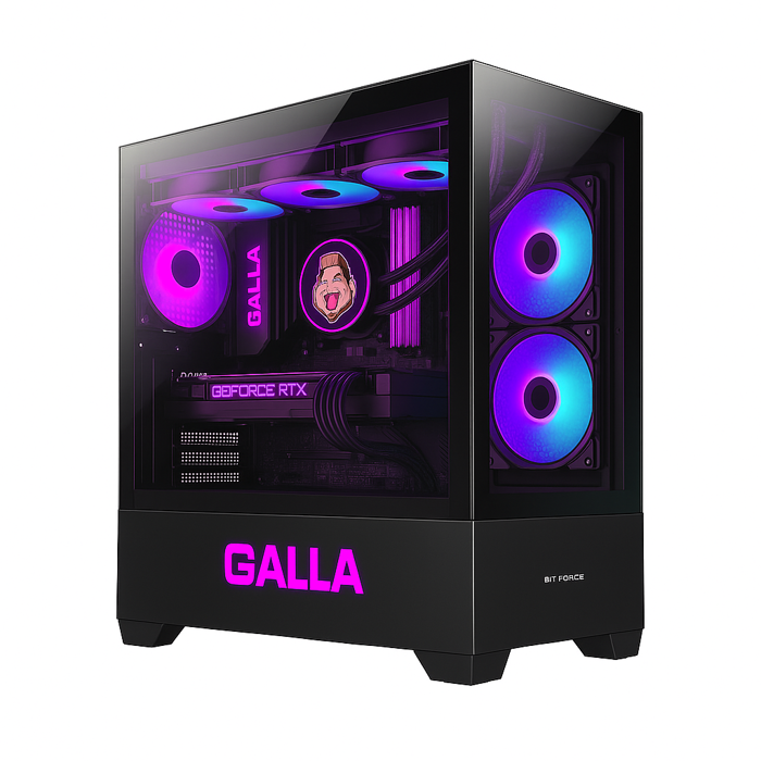 GALLA Rig Core Ed. - Ryzen 7 5700X, 32GB DDR4, 2TB SSD, RTX 3060 12GB, ARGB, WiFi, Win11P