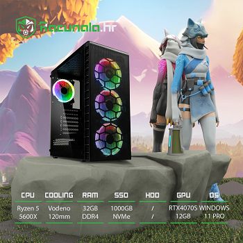 GamingPC Royal Titan (Ryzen 5, Liquid, 32GB DDR4, 1TB SSD, RTX 4070 Super) Win11P