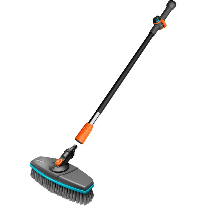 GARDENA Cleansystem washing set soft with handle S, washing brush (grey/turquoise, working width 27cm)