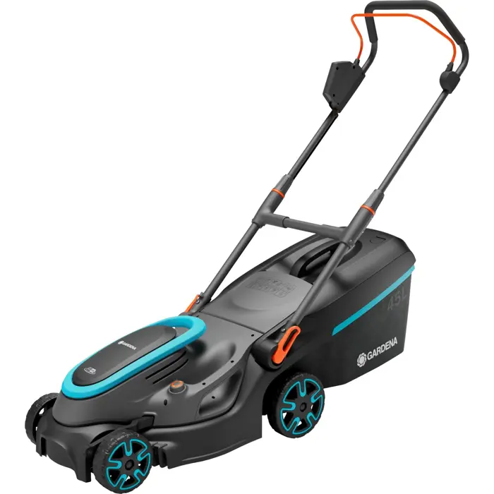 GARDENA Cordless Lawnmower PowerMax 37/36V P4A solo, 36Volt (2x18V) (black/grey, without battery and charger, POWER FOR ALL ALLIANCE)