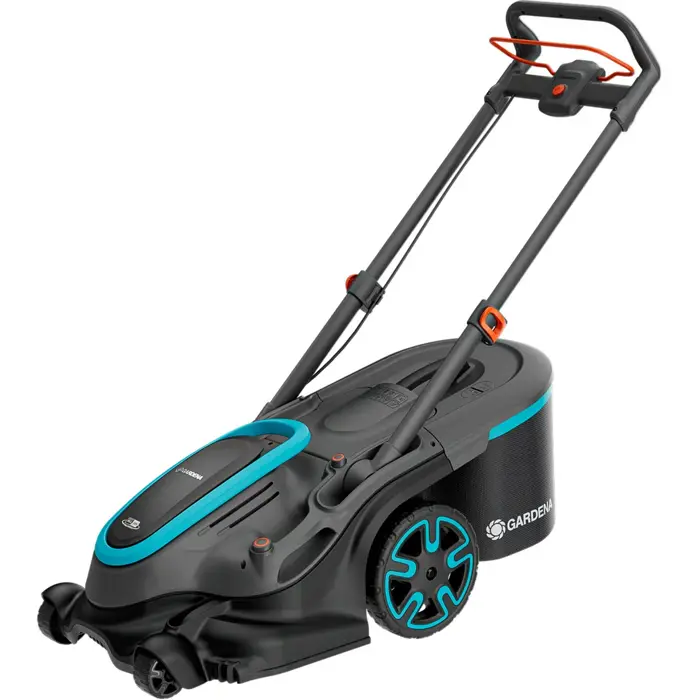 Gardena Cordless Lawnmower PowerMax Duo 46/36V P4A, Ready-To-Use Set 2, 36Volt (2x18V) (black/grey, 2x Li-Ion battery 2.5Ah, POWER FOR ALL ALLIANCE)