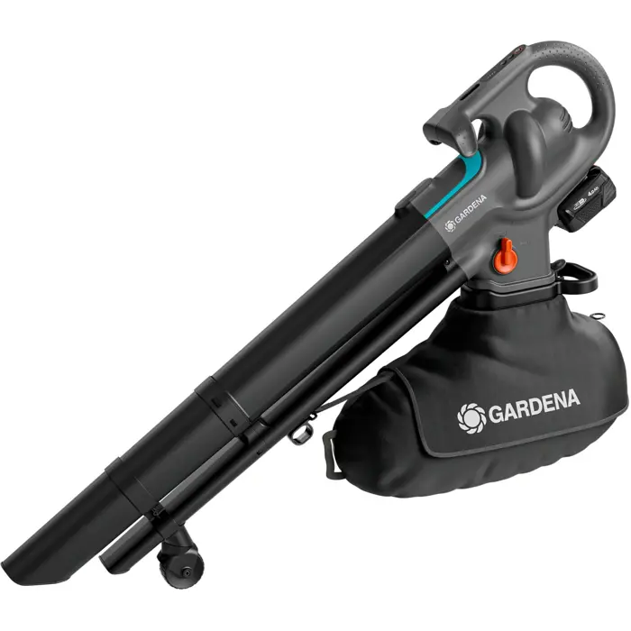 Gardena Cordless Leaf Vacuum/Blower PowerJet Collect 18V P4A, Ready-To-Use Set (grey/black, Li-Ion battery 4.0Ah, POWER FOR ALL ALLIANCE)