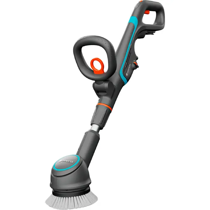 GARDENA cordless multi-cleaner AquaBrush Compact 18V P4A solo, hard floor cleaner (grey/turquoise, without battery and charger, POWER FOR ALL ALLIANCE)