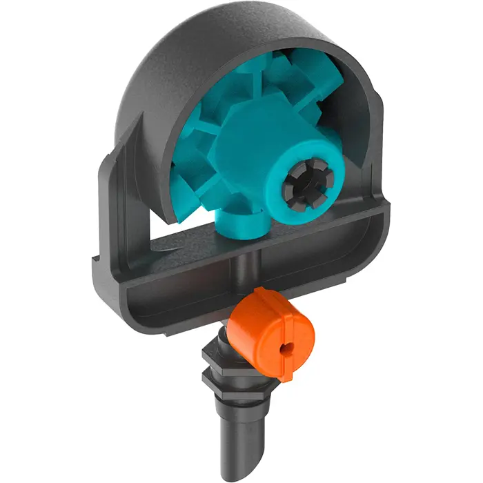 GARDENA Micro-Drip-System 6 in 1 spray nozzle, 2 pieces (black/turquoise, model 2023)