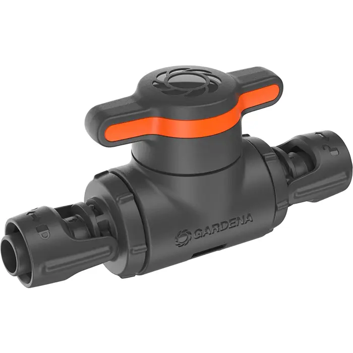 Gardena Micro-Drip-System shut-off/regulating valve 13mm (1/2) (grey/orange, 2 pieces, model 2023)