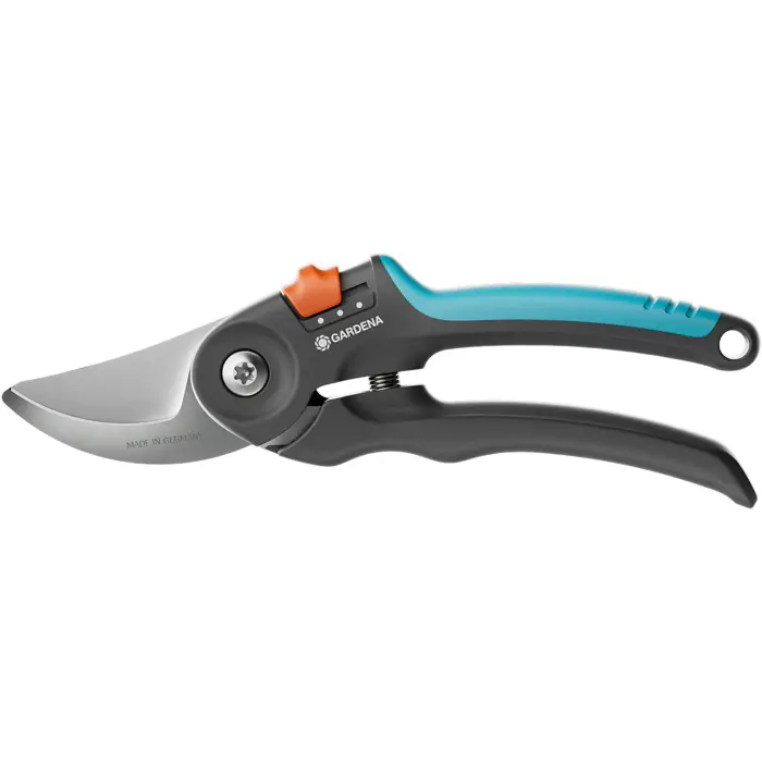 Gardena PremiumCut Flex Secateurs (grey/turquoise, bypass, 2 adjustable handle widths)