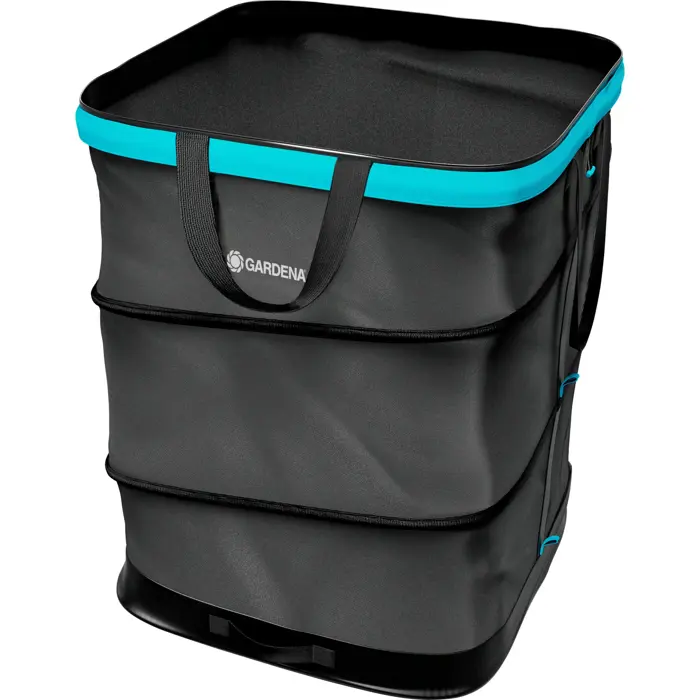 GARDENA Rectangular PopUp garden waste bag, size M (black/turquoise, 127 liters)