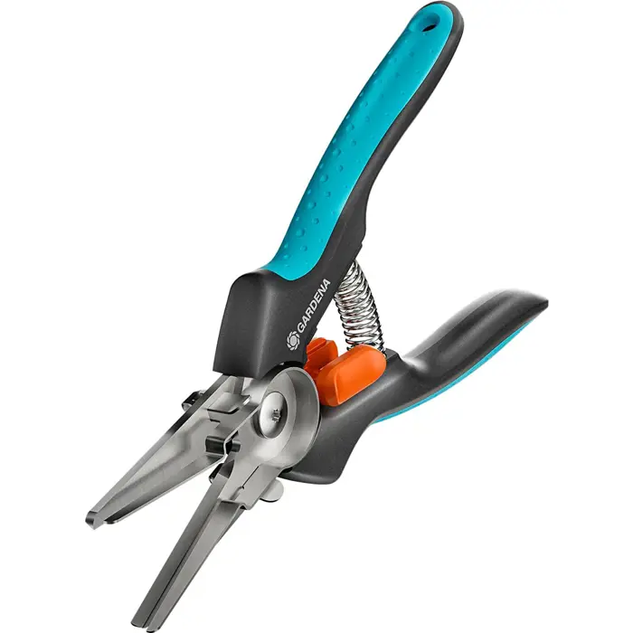 Gardena Secateurs GripCut (grey/turquoise, herb scissors with integrated gripper)