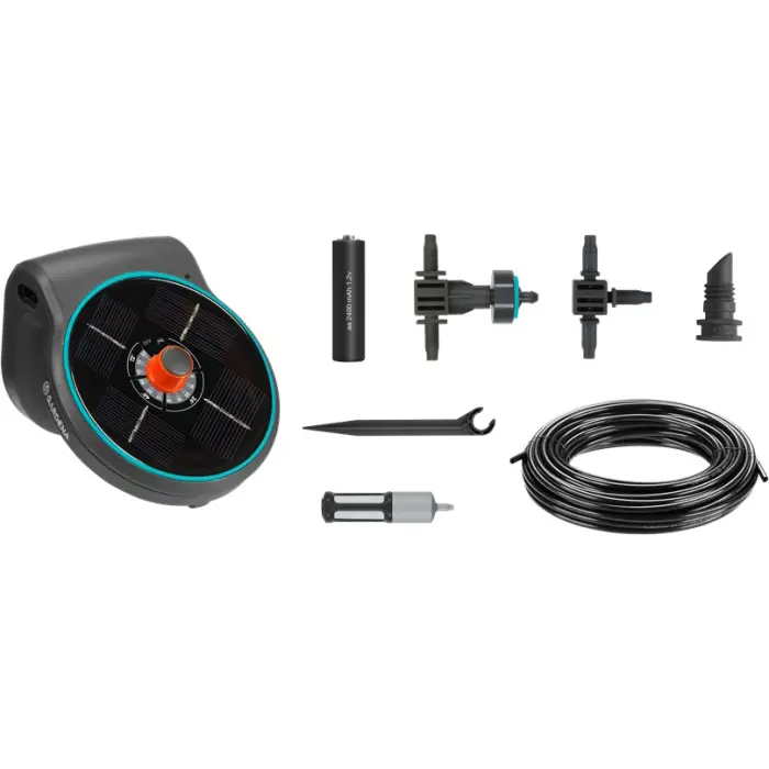 GARDENA Solar Irrigation aquaBloom Set, automatic irrigation system (gray, for up to 20 plants)