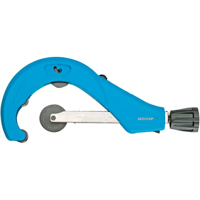 GEDORE pipe cutter for plastic pipes, pipe cutter (blue, for pipes up to 127mm)